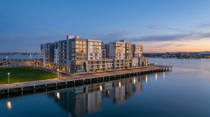 An Oakland waterfront complex went for less than half its value